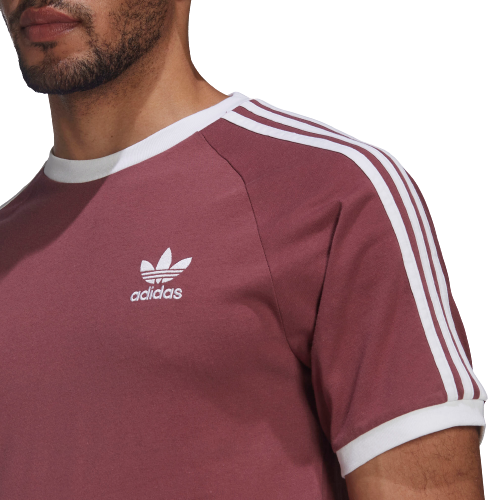 white and maroon adidas shirt