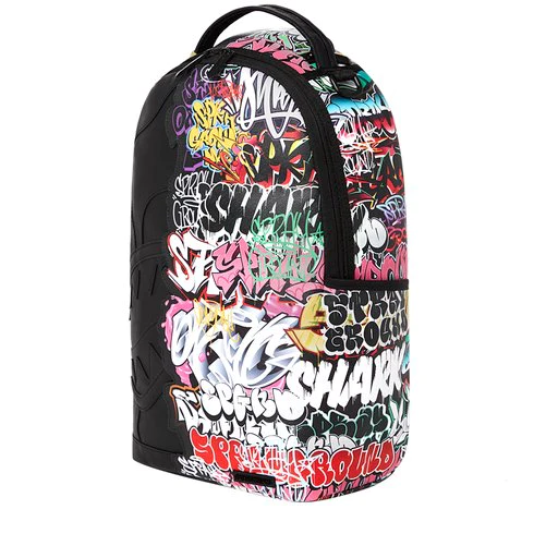 Sprayground Backpack WHITE & HALF GRAFF DLXSVF Graffiti Books